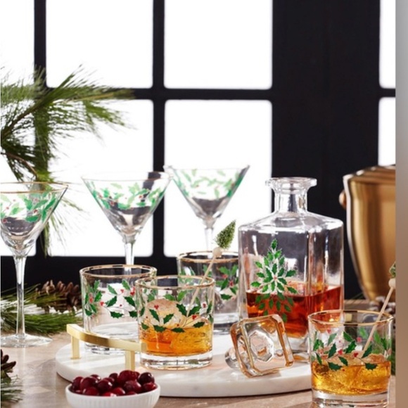 Lenox Holiday Decal Five Piece Whiskey Set - Picture 2 of 5